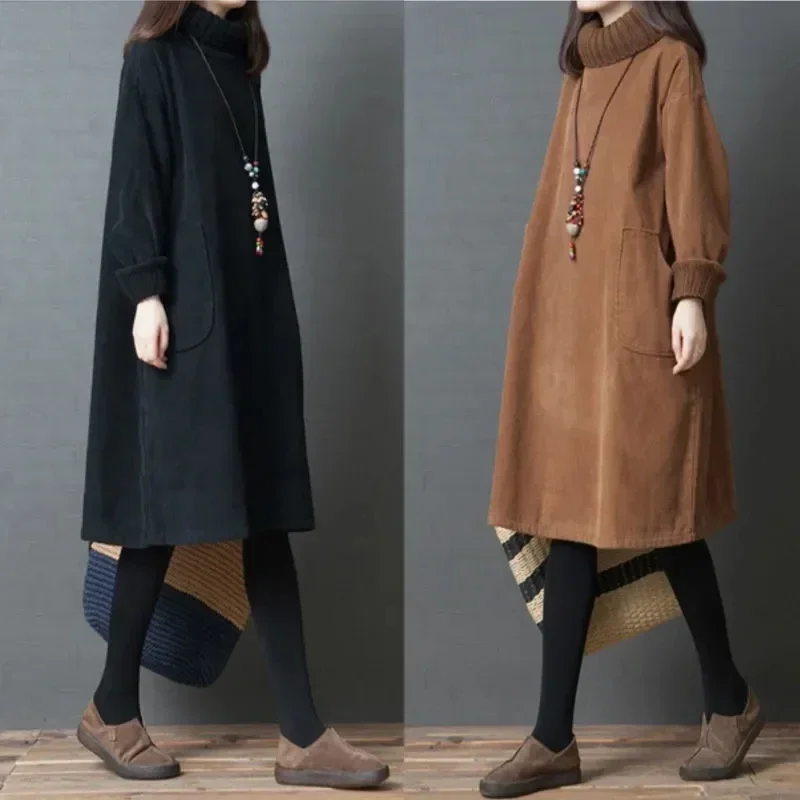 女性秋冬ドレス新レトロコーデュロイ Vestidos 追加ベ - Winter Clothing H&M のレビューと価格